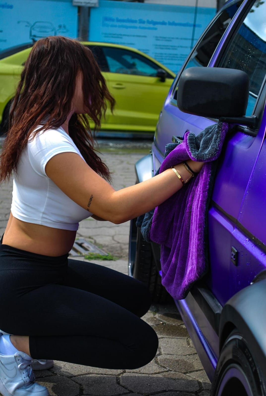 Trockentuch 1400GSM 60x90cm Lila/Grau