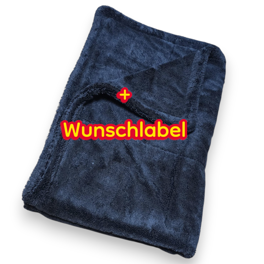 Trockentuch 1400GSM 60x90cm Grau +  Wunschlabel