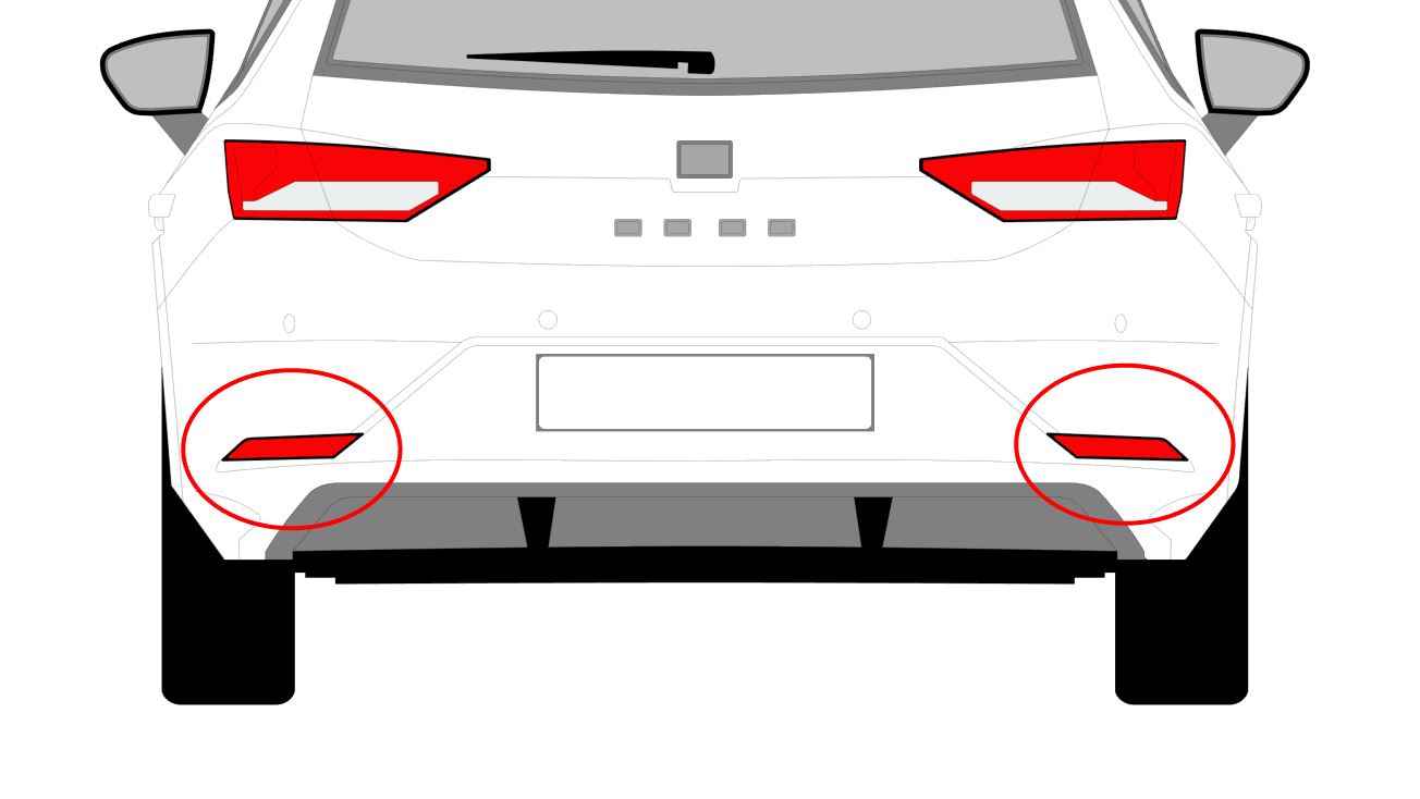 Seat Leon 5F Reflektoraufkleber