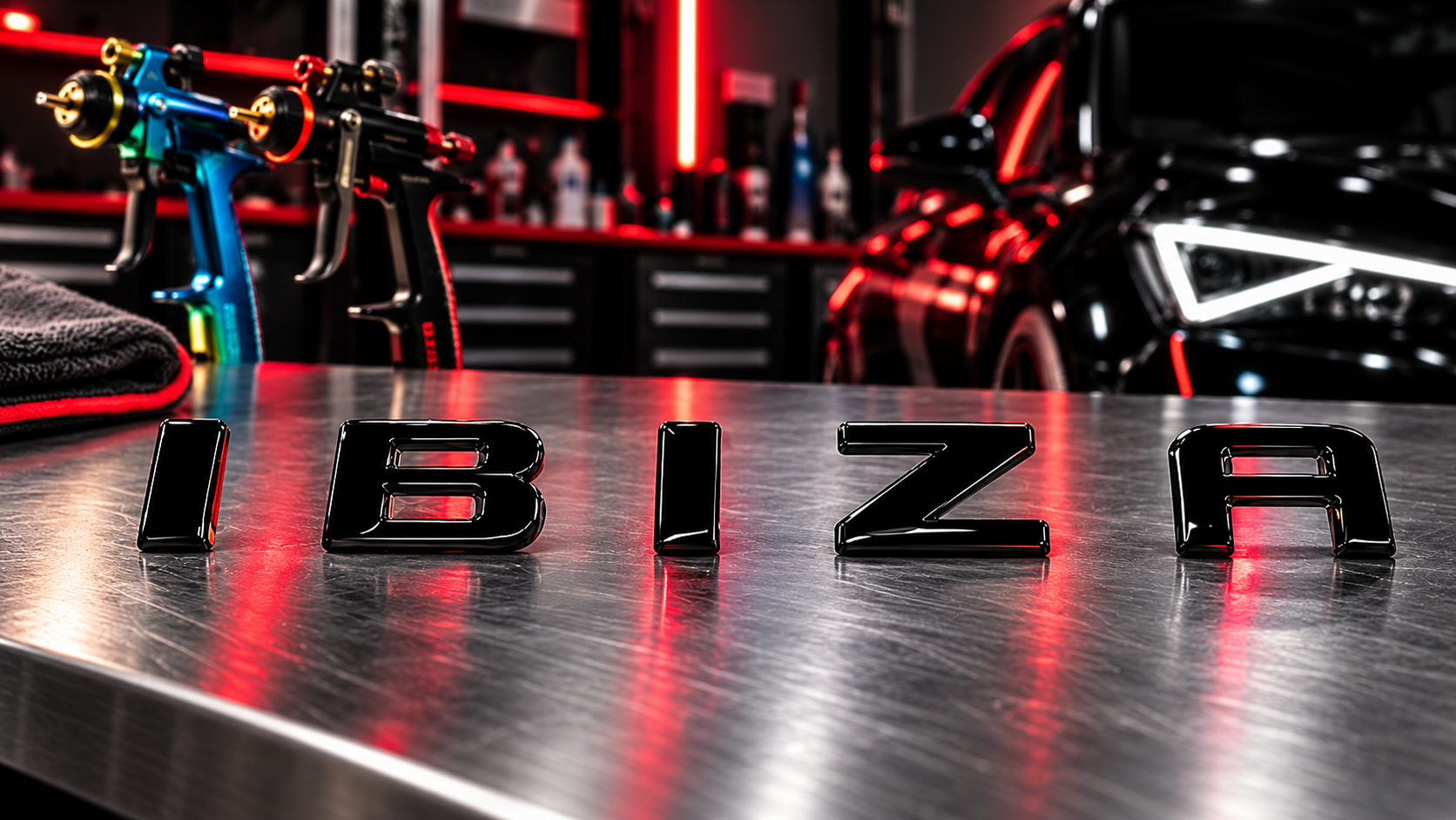 Ibiza Schriftzug lackiert
