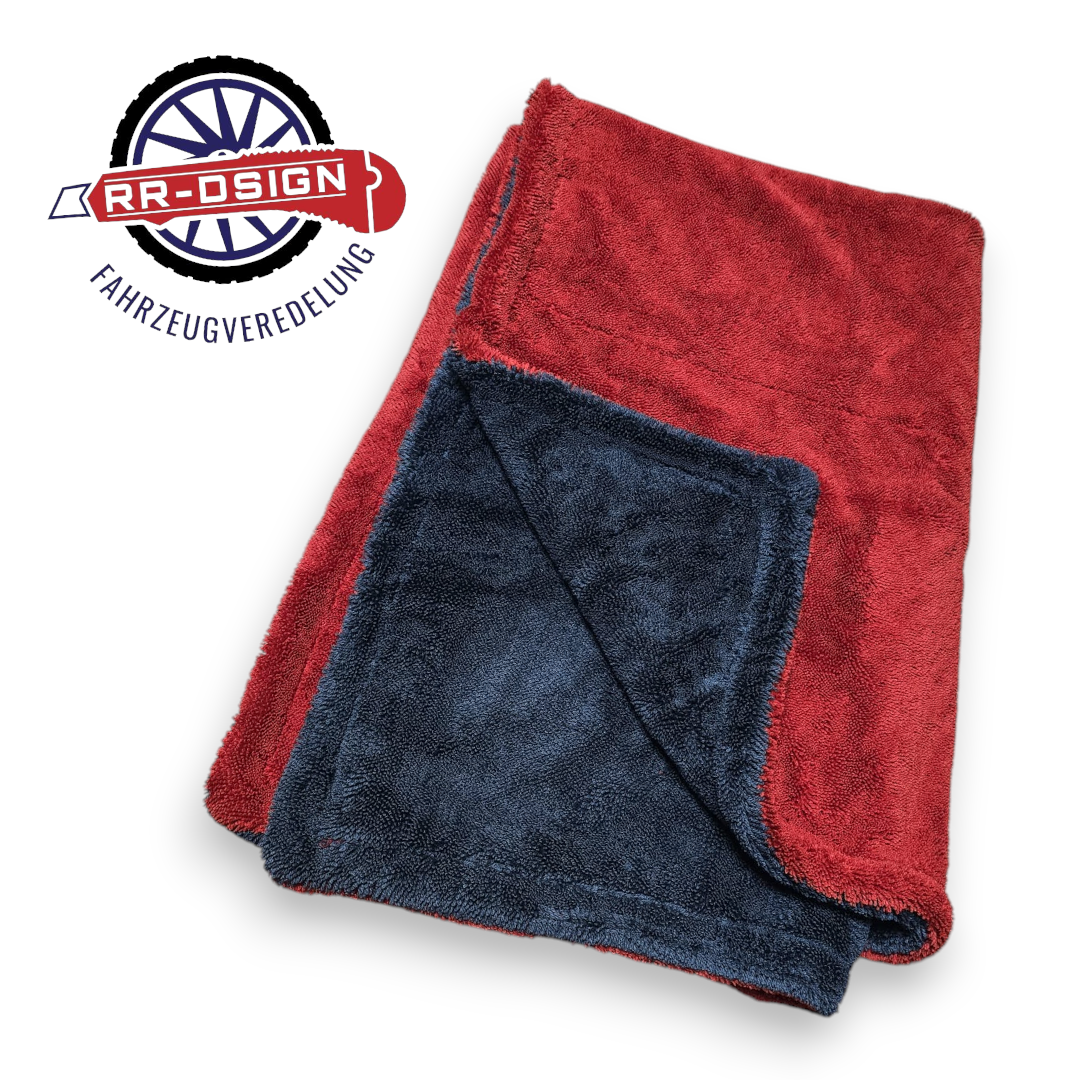 Trockentuch 1400GSM 60x90cm Rot/Grau